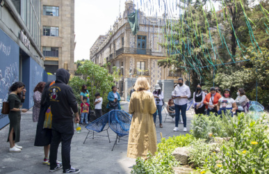 Miradora installation at el Atrio de San Francisco of the Fundacion del Centro Historico